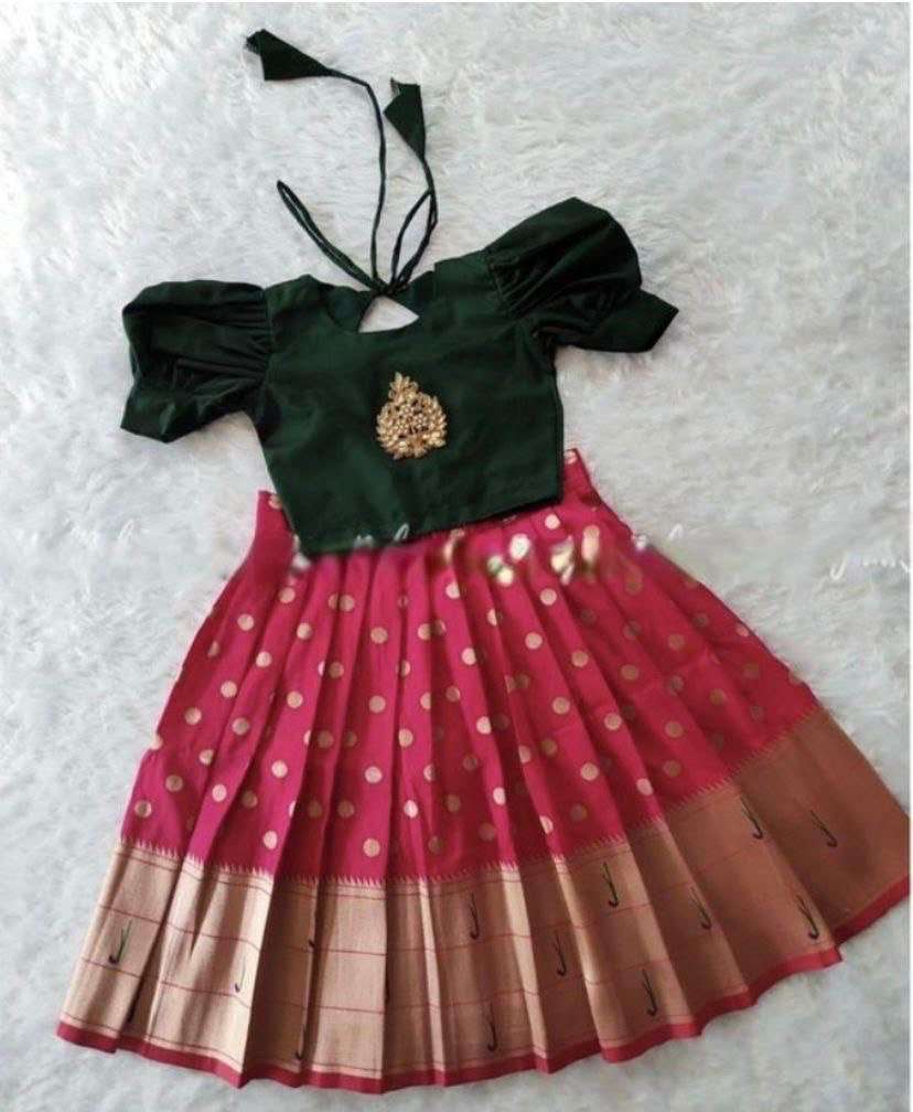 YNF PAITHANI SILK REF PAITHANI LEHENGA WHOLESALE KIDS LEHENGAS MANUFACTURER